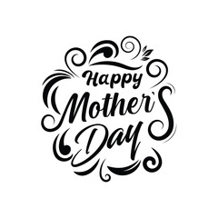 happy mother's day typography design