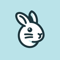 rabbit logo vector