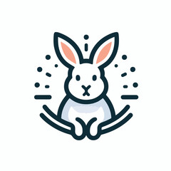 rabbit logo vector
