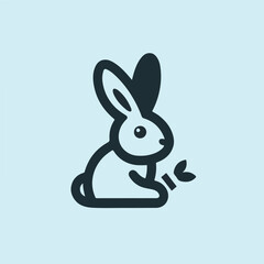 rabbit logo vector