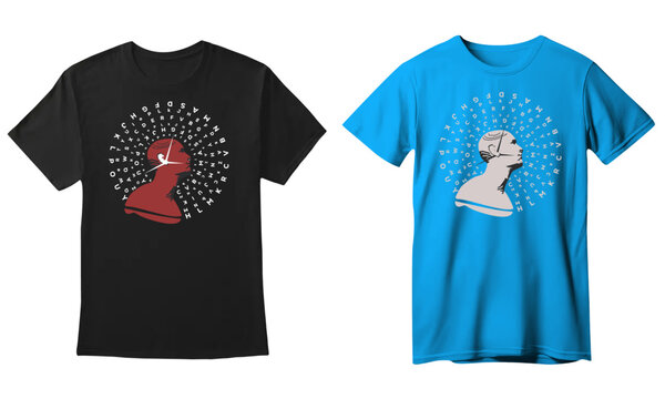 Typography T Shirt Design. Letter T Shirt Design.