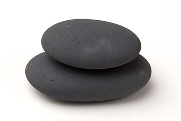 Stacked stones on white