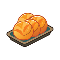 Delicious bread vector art illustration 
