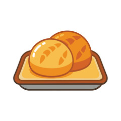 Delicious bread vector art illustration 