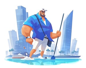 Strong Man on Yacht City