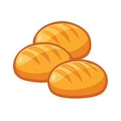 Delicious bread vector art illustration 