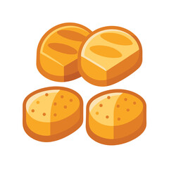 Delicious bread vector art illustration 