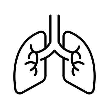 recommend clip art: lungs sign symbol vector glyph color icon	