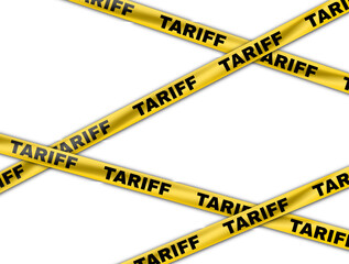 Transparent  American tariffs and US government import taxation, trade war policy, domestic market protectionism, US Imposes Tariffs from China, Canada, Mexico. Geopolitical Trade Impacts in Global