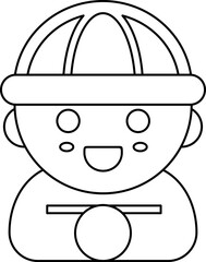 Fototapeta premium Lunar New Year Outline