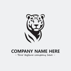 Phanter illustration black and white for logo company vector image
