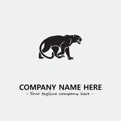 Phanter illustration black and white for logo company vector image
