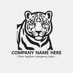 Phanter illustration black and white for logo company vector image
