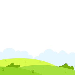 Fototapeta premium Green Field Illustration