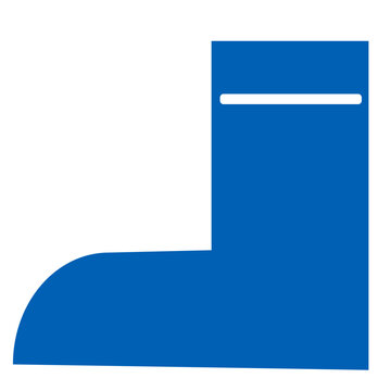 recommend clip art: シンプルな青の長靴（線なし）