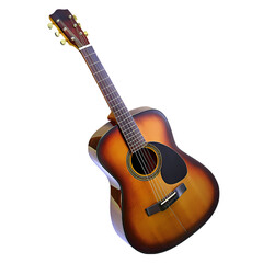 Fototapeta premium Acoustic Guitar Image HighRes Stock Photo on transparent background