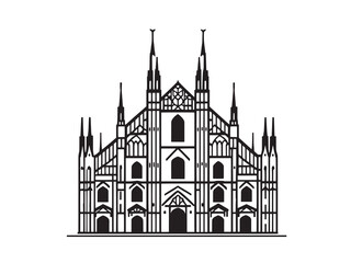 Milan Cathedral Architecture Drawing