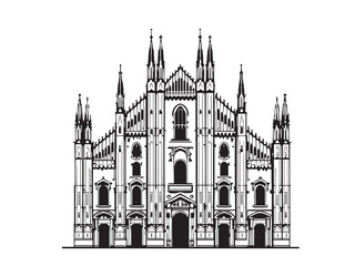 Fototapeta premium N Seoul Tower Line Art Illustration