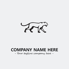 Phanter illustration black and white for logo company vector image
