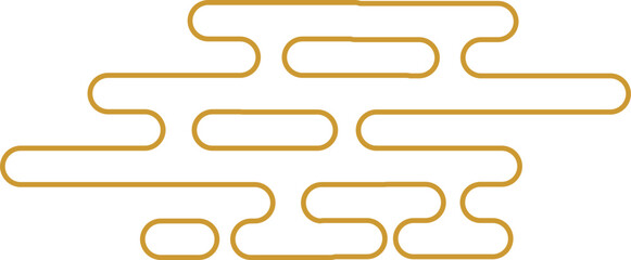 Chinese Golden Cloud Outline