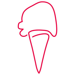 Ice Cream Continuous Line Art