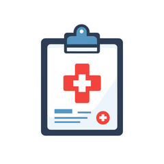 Obraz premium Medical Report Clipboard Icon Illustration