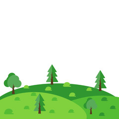 Obraz premium Green Field Illustration