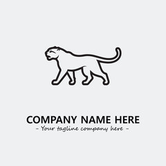 Phanter illustration black and white for logo company vector image
