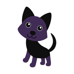 Cute cartoon puppy vector illustration of a brown chihuahua breed