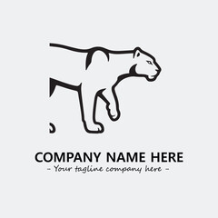 Phanter illustration black and white for logo company vector image
