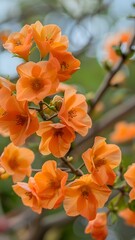 orange flowers on black background