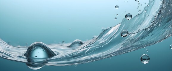 Water Droplets Dance: A mesmerizing swirl of pure water, captured in exquisite detail, showcases glistening droplets dancing across the surface, creating a vibrant and refreshing image.