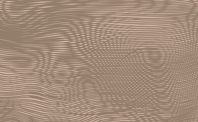 Intersecting lines the ripple effect. Wavy striped facturer. Decorative lined hypnotic contrast background. Brown abstract wallpaper with moire effect. Vector texture