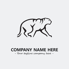 Phanter illustration black and white for logo company vector image
