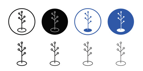 Coat Stand Icon Flat art illustration in outline
