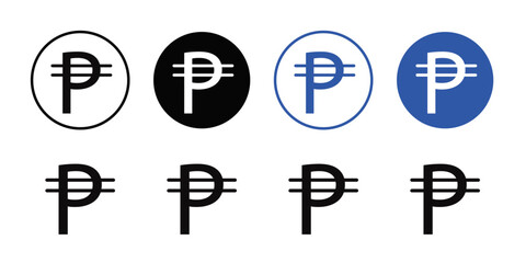 Cuba peso icon Flat art illustration in outline