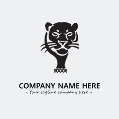 Phanter illustration black and white for logo company vector image

