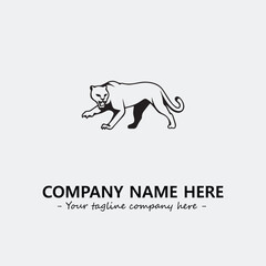 Phanter illustration black and white for logo company vector image
