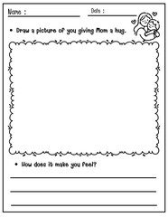Mother's Day Drawing Prompts for Kidsmom and me activities mothers day worksheet mothers day printable  kindergarten drawing worksheet  grade 1 mothers day activity