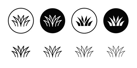 Grass icon Flat art illustration in outline