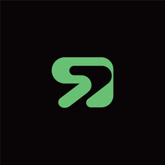 Logo design abstract template initial letter S Z element with geometry. Modern and minimalist artistic s symbol.