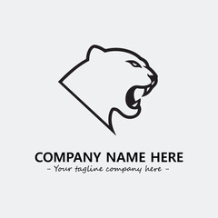 Phanter illustration black and white for logo company vector image
