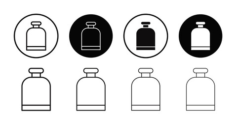 injection vial icon Flat art illustration in outline