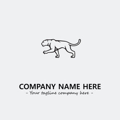 Phanter illustration black and white for logo company vector image
