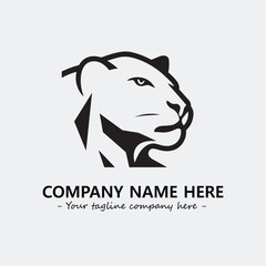 Phanter illustration black and white for logo company vector image
