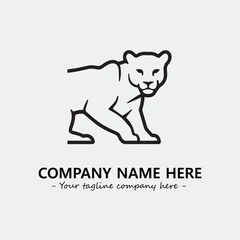 Phanter illustration black and white for logo company vector image
