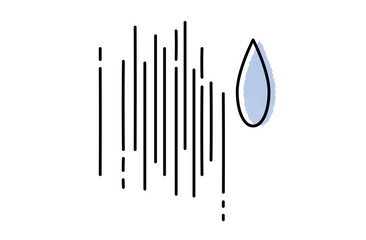 もやもや感情を表す水彩カラーの吹き出し