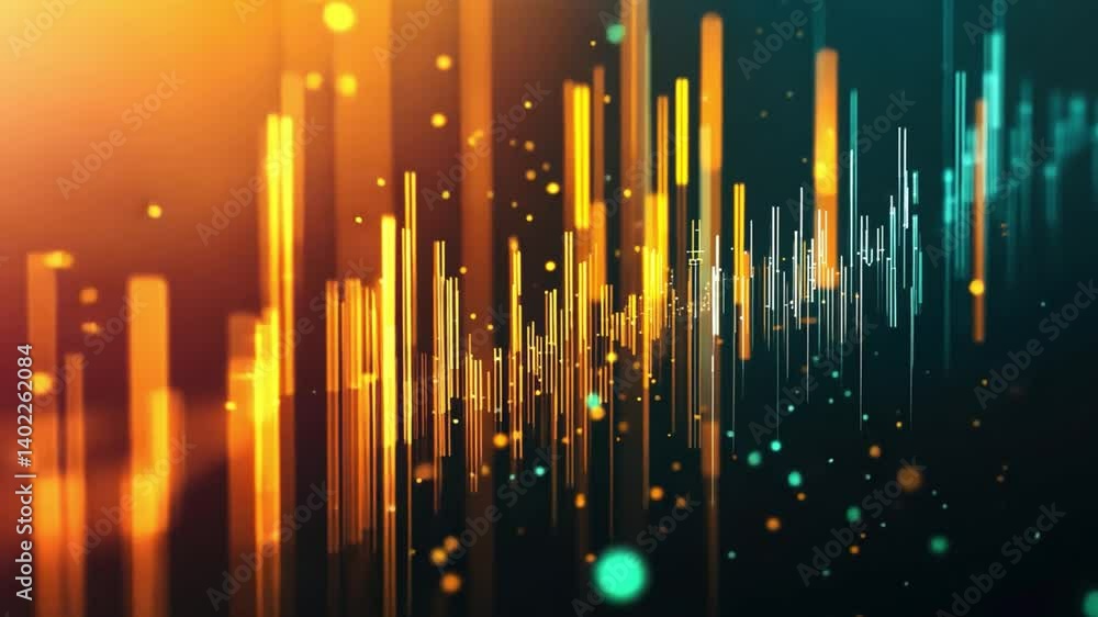 Poster abstract digital sound wave visualization dynamic energy pattern of colorful graphics and technology