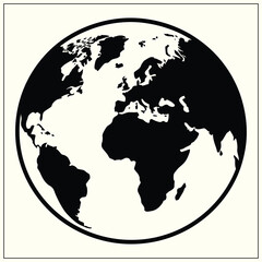 Silhouette of Earth, Globe Shape