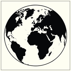 Silhouette of Earth, Planet Outline